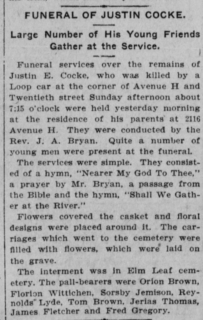 Justin Cocke obituary